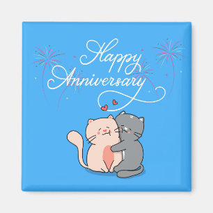 Imã Aniversário Cats Apaixonados