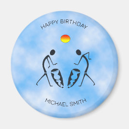 Imã Aniversário, Celebração Sunny Dançarinos Silhouett