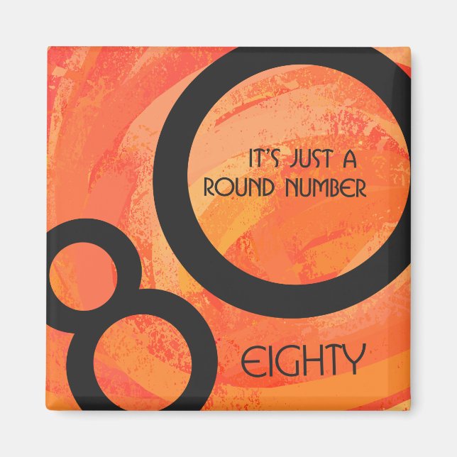 Imã Aniversário da Década Laranja 80 (Frente)