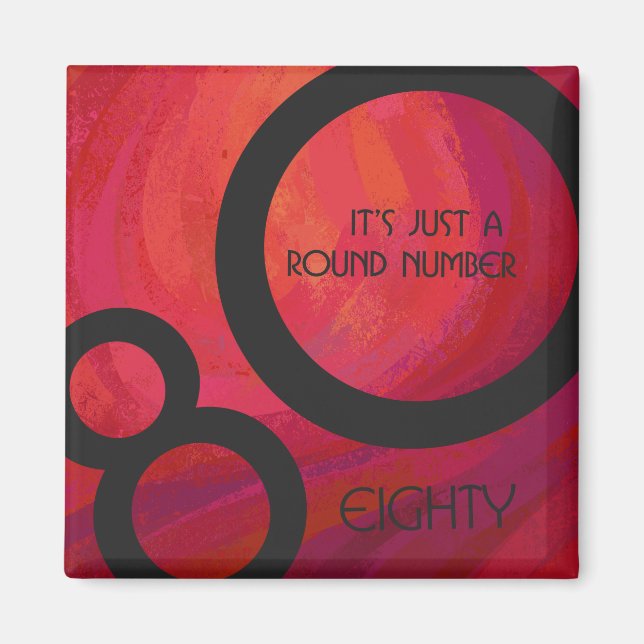 Imã Aniversário da Década Vermelha 80 (Frente)