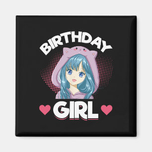 Imã Aniversário da Menina de Aniversário do Anime Mang