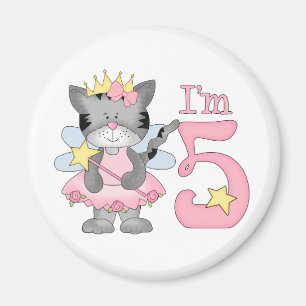 Imã Aniversário da princesa Gatinho 5o