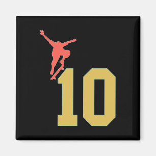 Imã Aniversário de 10 anos Amantes de Skate Skater 10