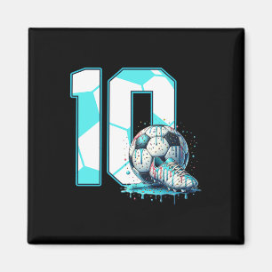 Imã Aniversário de 10 anos de futebol Sorvete Drip Bd