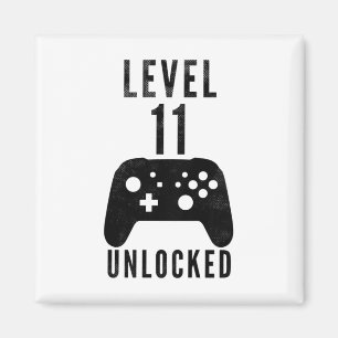 Imã Aniversário de 11 Anos Gamer Nível 11 Desbloqueado