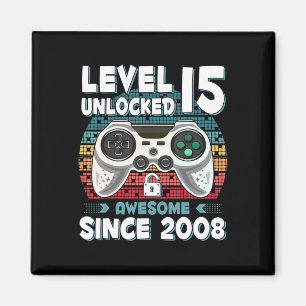 Imã Aniversário de 15 anos do filho Fun Gamer 15 anos