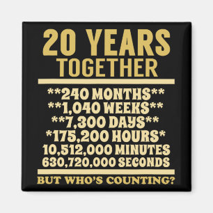 Imã Aniversário de 20 anos de 20 de Shirt Golpe de Pre