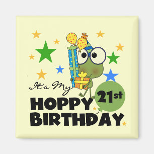 Imã Aniversário de 21 anos Hoppy de Froggie