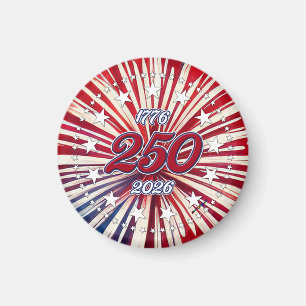 Imã Aniversário de 250 anos da América 1776-2026 Fogos