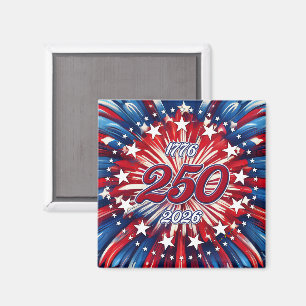 Imã Aniversário de 250 anos da América 1776-2026 Fogos