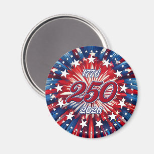 Imã Aniversário de 250 anos da América 1776-2026 Fogos