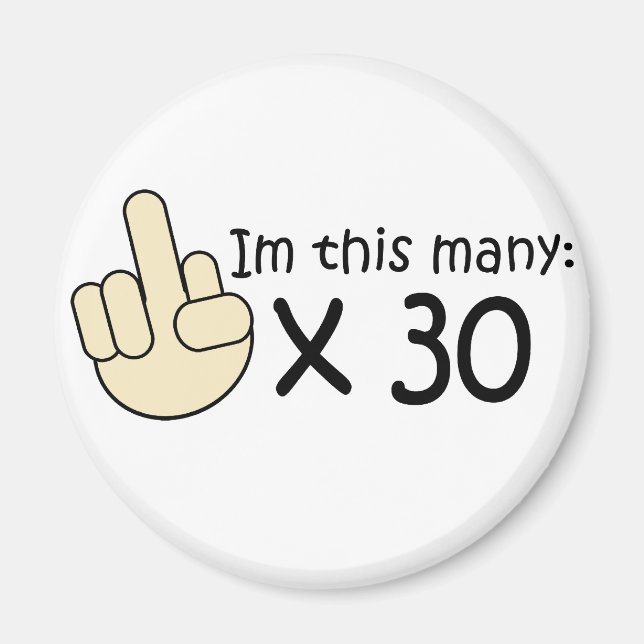 Imã Aniversário de 30 anos (Frente)