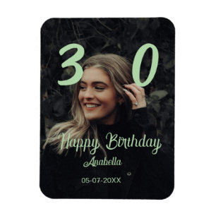 Ímã aniversário de 30 anos adicionar nome data ano ver