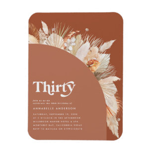 Ímã Aniversário de 30 anos terracotta dos pampas mode