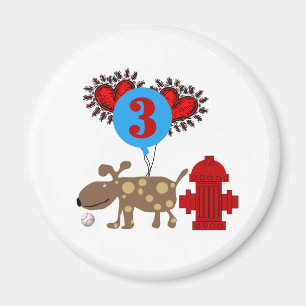 Imã Aniversário de 3 anos do cão
