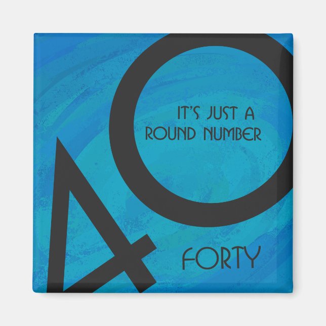 Imã Aniversário de 40 Década Azul (Frente)