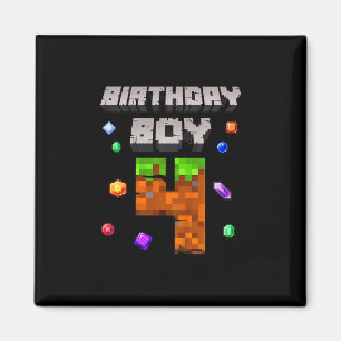 Imã Aniversário de 4 anos do menino 4 Video Gamer Núme