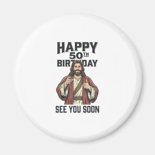 Imã Aniversário de 50 anos Vejo Você Em Breve Design d