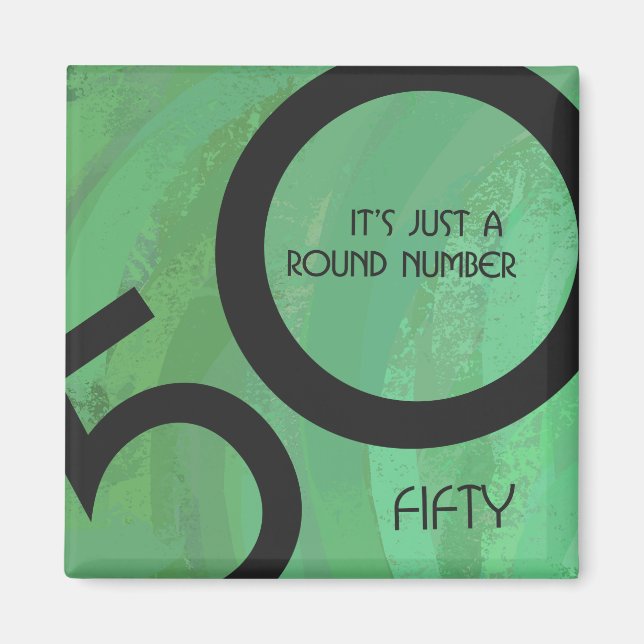 Imã Aniversário de 50 Décadas Verde (Frente)