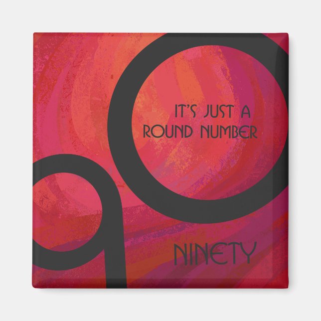 Imã Aniversário de 90 Década Vermelha (Frente)