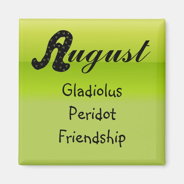 Imã Aniversário de Agosto (Frente)