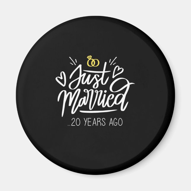 Imã Aniversário de Casamento de 20 (Frente)