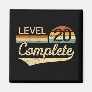 Imã Aniversário de Casamento de 20 Anos Vintage Comple
