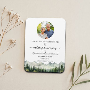 Ímã Aniversário de Casamento de 51 anos Mountain Pine