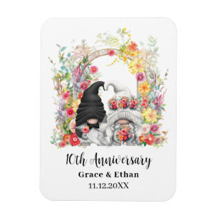 Ímã Aniversário de Casamento do 10º Arco Floral Person
