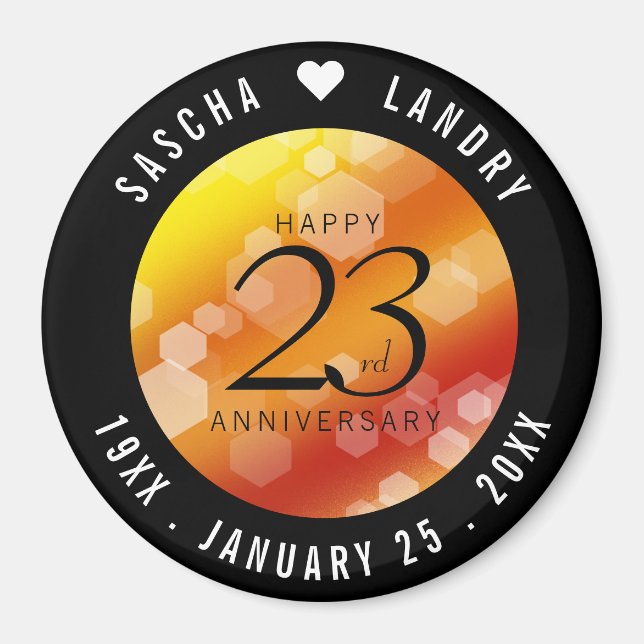 Imã Aniversário de Casamento Imperial Topaz (Frente)