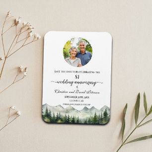 Ímã Aniversário de Casamento Mountain Pine 81 Save the