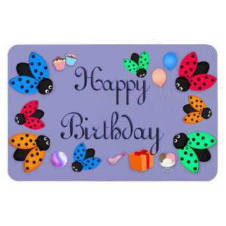 Ímã Aniversário de Ladybugs