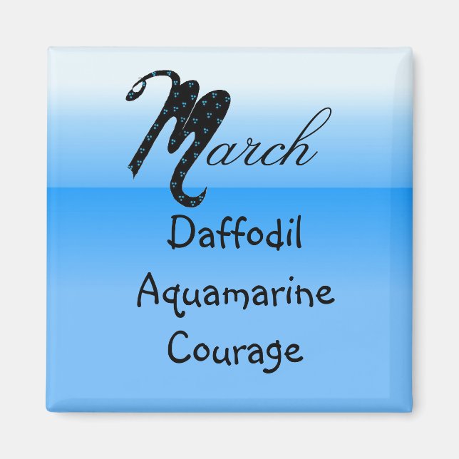 Imã Aniversário de março (Frente)