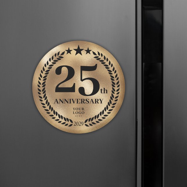 Imã Aniversário de negócios do 25 Dourado (25th Business Anniversary Gold Magnet
)