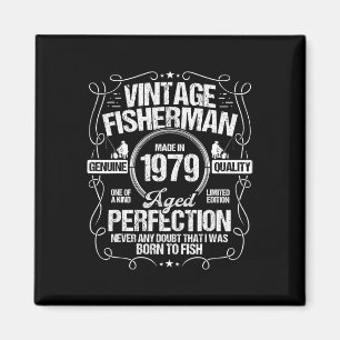 Imã Aniversário de Pesca de 1979 Para Pescador Nasciod