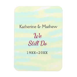 Ímã Aniversário de renovação de Vow do greenpastel ama