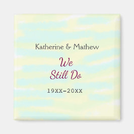 Imã Aniversário de renovação de Vow do greenpastel ama