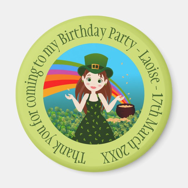 Imã Aniversário de Saint Patrick Obrigado (Frente)