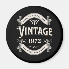 Imã Aniversário de Vintage em Qualquer Ano