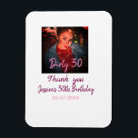 Ímã Aniversário Dirty 30 adicionar nome rosa adicionar<br><div class="desc">Design para casal amor</div>