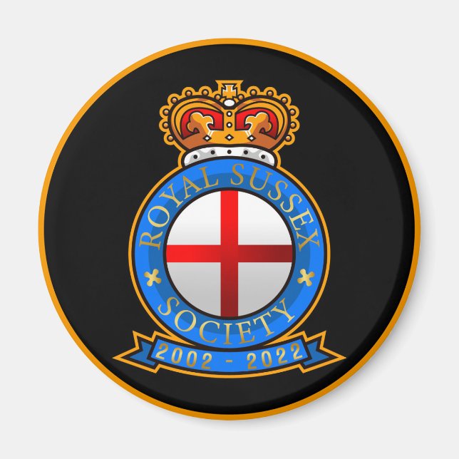 Imã Aniversário do 20 da Royal Sussex Society do Magne (Frente)