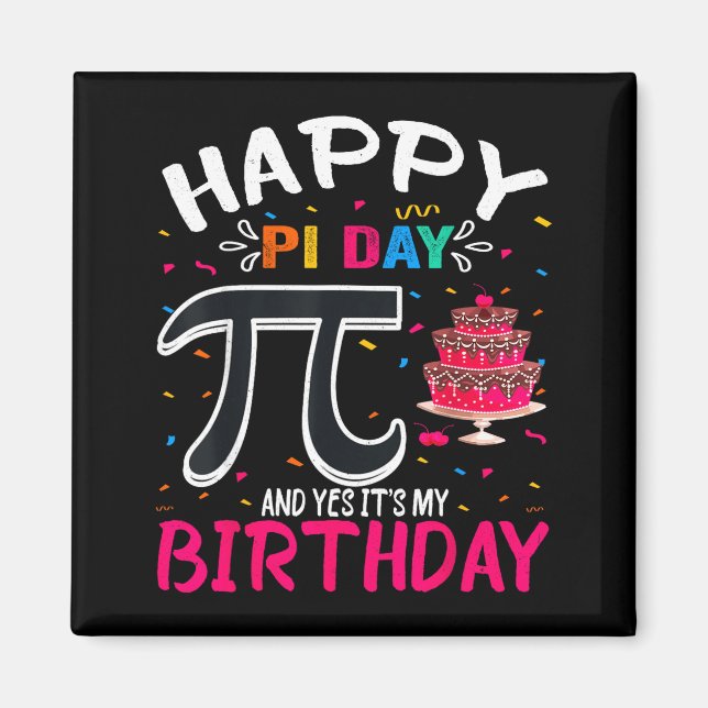Imã Aniversário do Dia do Pi Amante da Matemática Feli (Frente)