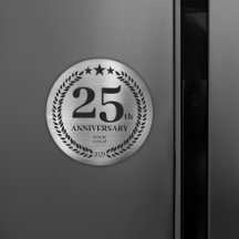 Aniversário do logotipo comercial do 25 Silver