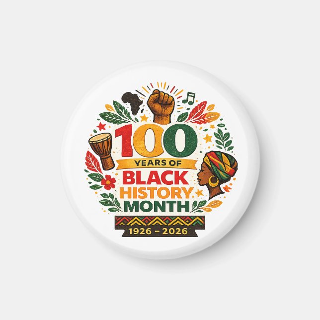 Imã Aniversário do Mês da História Negra (Frente)