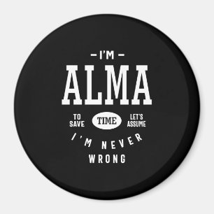 Imã Aniversário do Nome Personalizado Alma