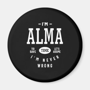 Imã Aniversário do Nome Personalizado Alma