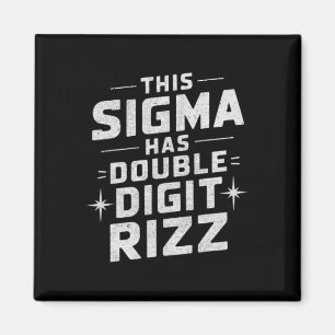 Imã Aniversário Engraçado de 10 Anos Rizz Sigma Brain