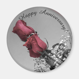 Imã Aniversário feliz   fotografia de duas rosas