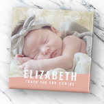 Imã Aniversário Foto De Cor Brilhante Moderna Obrigado<br><div class="desc">Design é composto por uma simples tipografia com fonte sans serif. Adicione uma foto personalizada.</div>