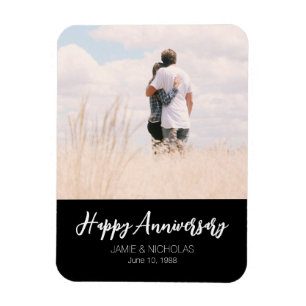 Ímã Aniversário foto personalizada moderna casamento e